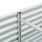 vidaXL Ζαρντινιέρα Υπερυψωμένη Ασημί 240x80x81 εκ. Γαλβανισμ. Χάλυβας