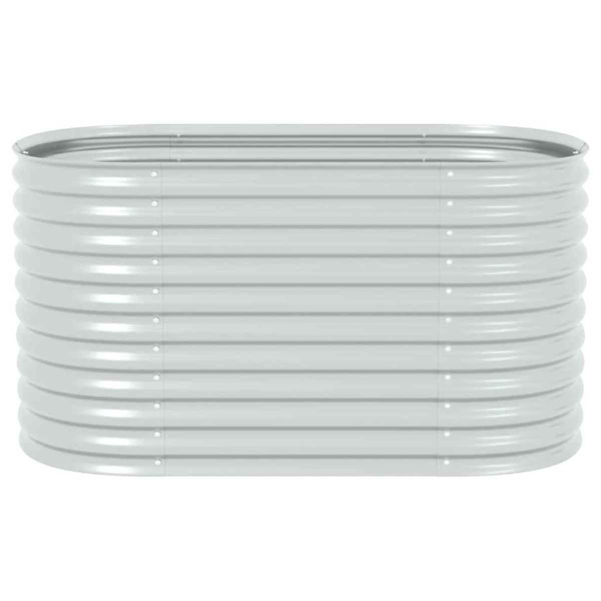 vidaXL Ζαρντινιέρα Υπερυψωμένη Ασημί 160x80x81 εκ. Γαλβανισμ. Χάλυβας