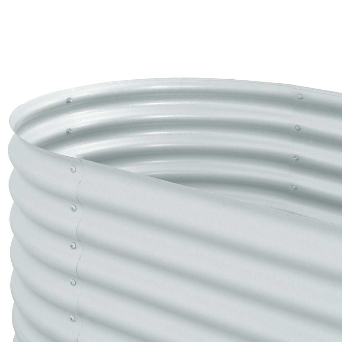vidaXL Ζαρντινιέρα Υπερυψωμένη Ασημί 160x80x81 εκ. Γαλβανισμ. Χάλυβας