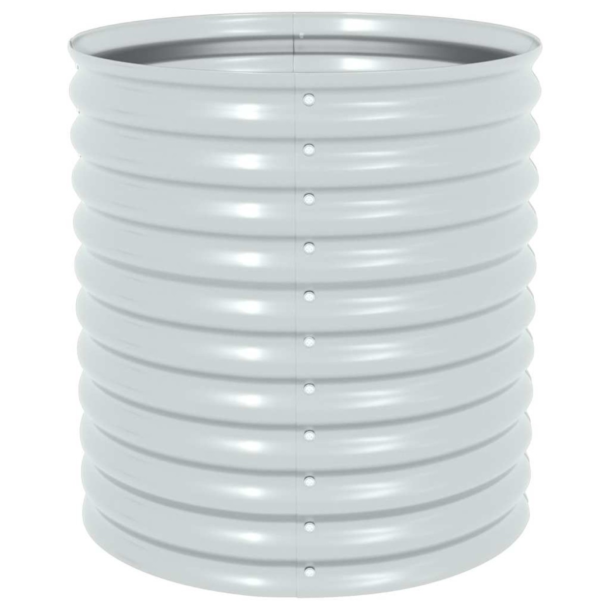 vidaXL Ζαρντινιέρα Υπερυψωμένη Ασημί 80x80x81 εκ. Γαλβανισμ. Χάλυβας