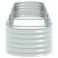 vidaXL Ζαρντινιέρα Υπερυψωμένη Ασημί 320x80x44 εκ. Γαλβανισμ. Χάλυβας