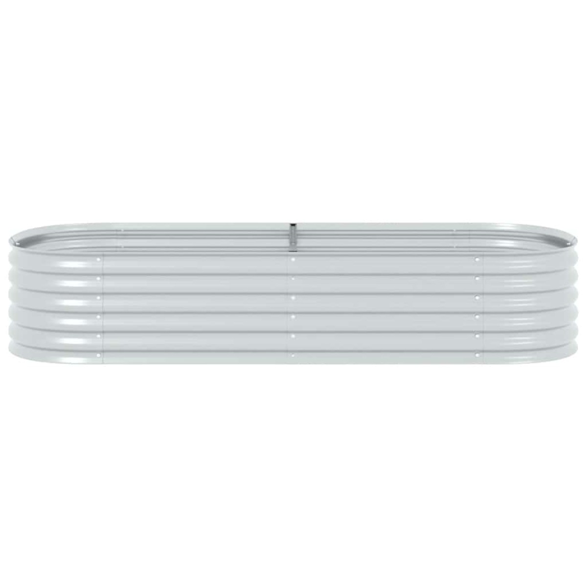 vidaXL Ζαρντινιέρα Υπερυψωμένη Ασημί 240x80x44 εκ. Γαλβανισμ. Χάλυβας