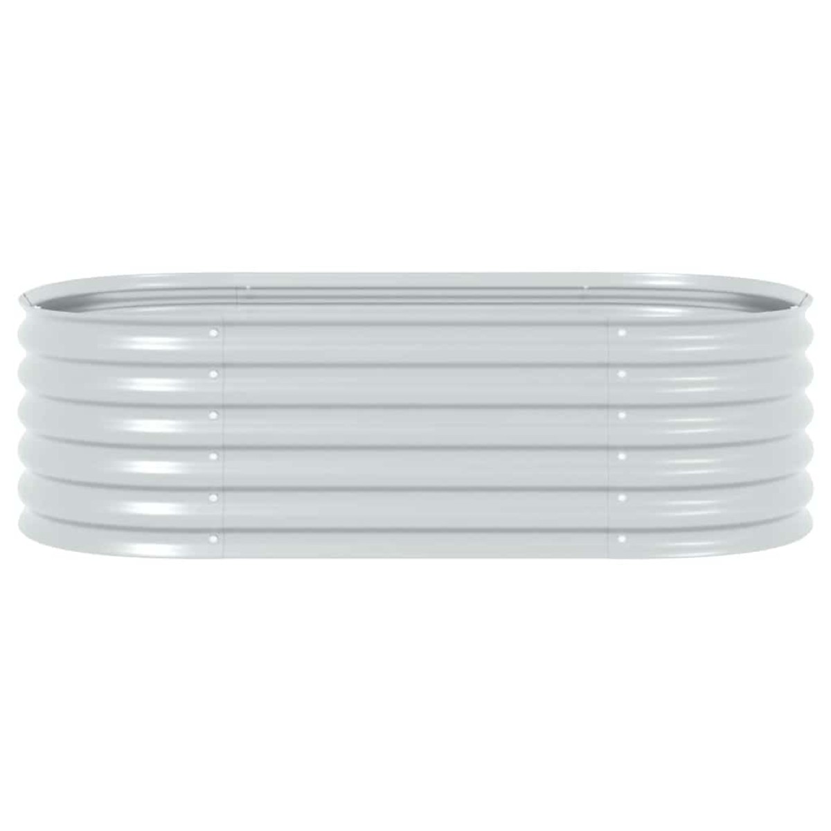 vidaXL Ζαρντινιέρα Υπερυψωμένη Ασημί 160x80x44 εκ. Γαλβανισμ. Χάλυβας