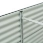 vidaXL Ζαρντινιέρα Υπερυψωμένη Γκρι 400x80x81 εκ. Γαλβανισμ. Χάλυβας