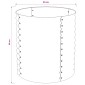 vidaXL Ζαρντινιέρα Υπερυψωμένη Γκρι 80x80x81 εκ. Γαλβανισμ. Χάλυβας