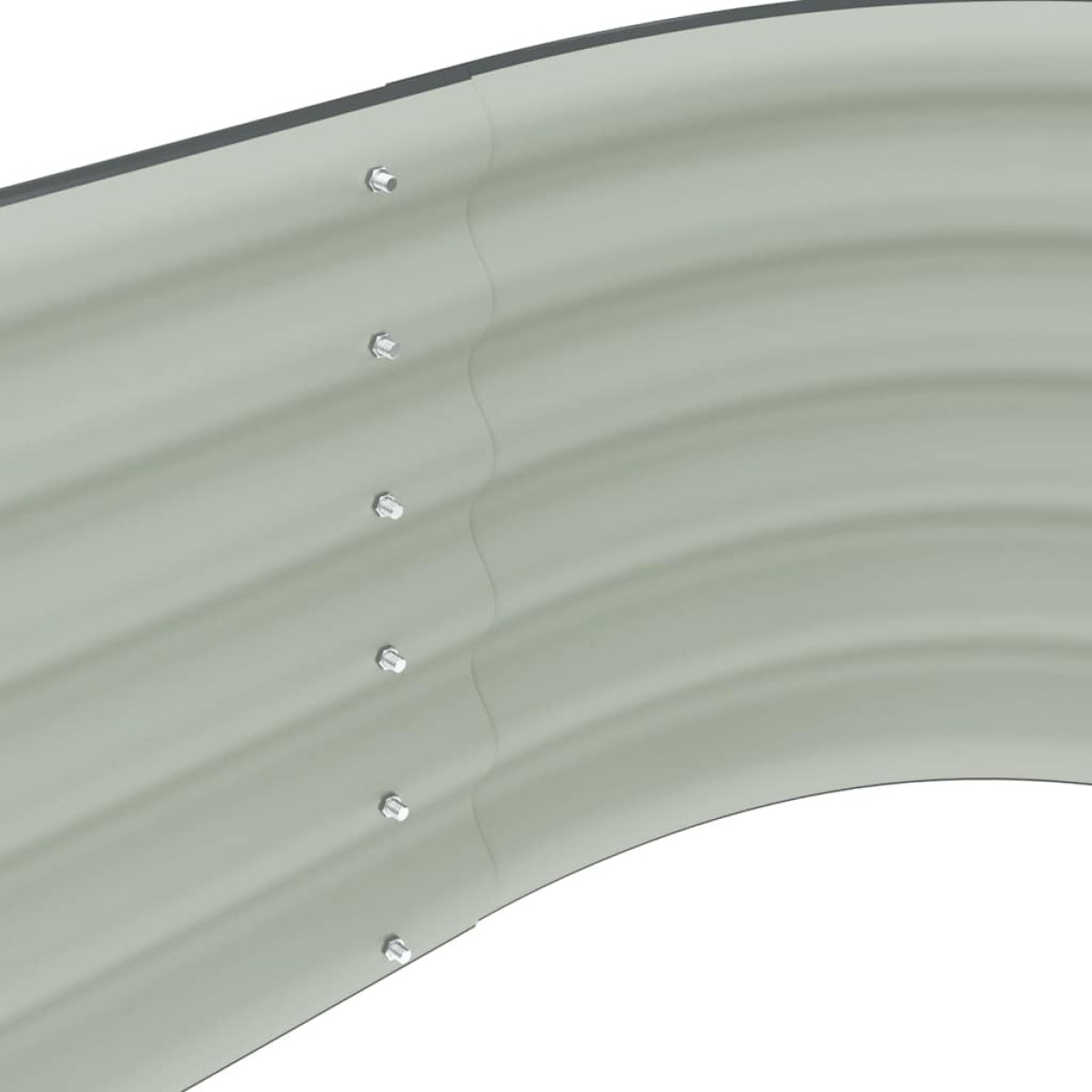 vidaXL Ζαρντινιέρα Υπερυψωμένη Γκρι 320x80x44 εκ. Γαλβανισμ. Χάλυβας