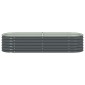 vidaXL Ζαρντινιέρα Υπερυψωμένη Γκρι 240x80x44 εκ. Γαλβανισμ. Χάλυβας