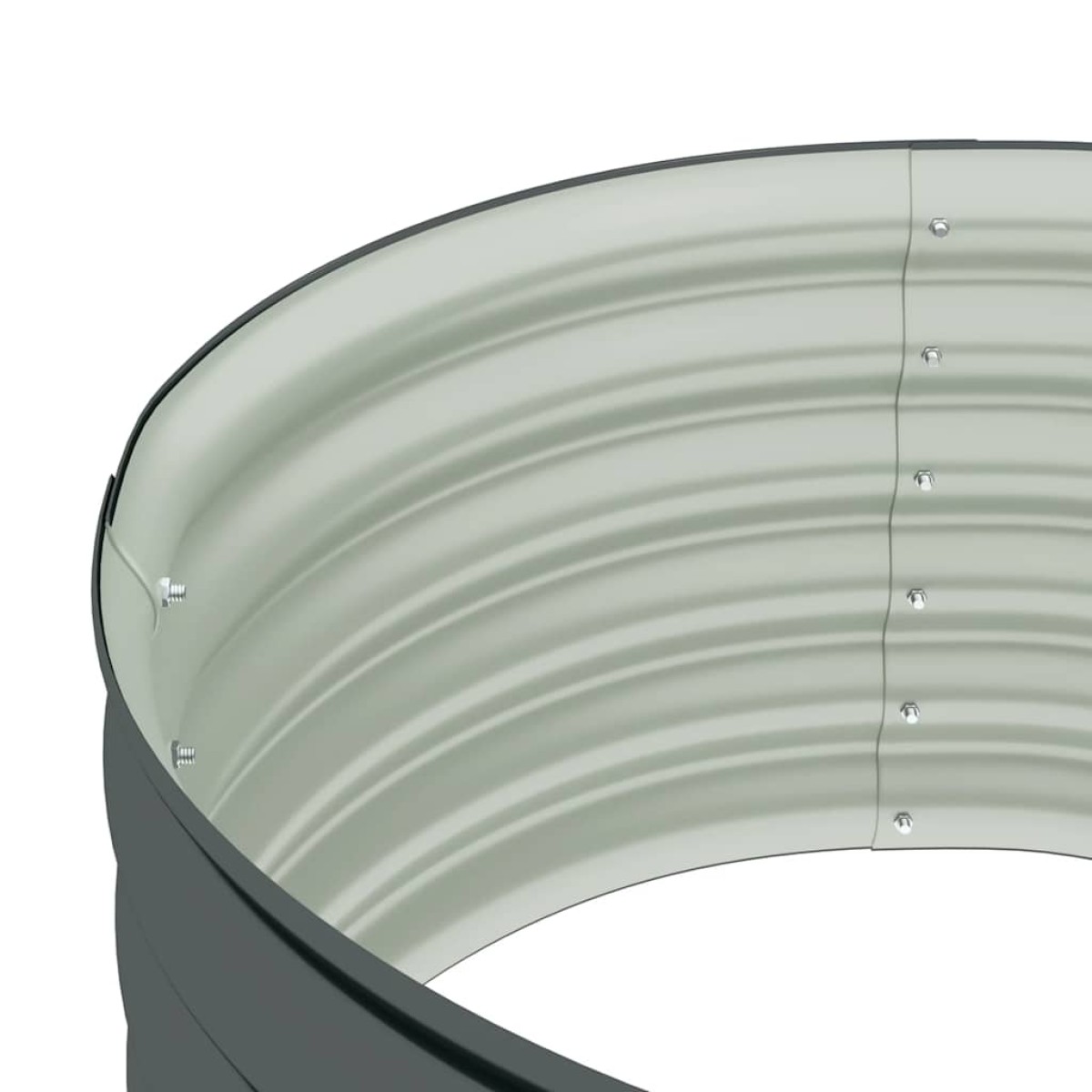 vidaXL Ζαρντινιέρα Υπερυψωμένη Γκρι 80x80x44 εκ. Γαλβανισμ. Χάλυβας