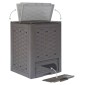 vidaXL Κομποστοποιητής Κήπου Καφέ 60x60x83 εκ. 300 L Πλαστικό Ρατάν