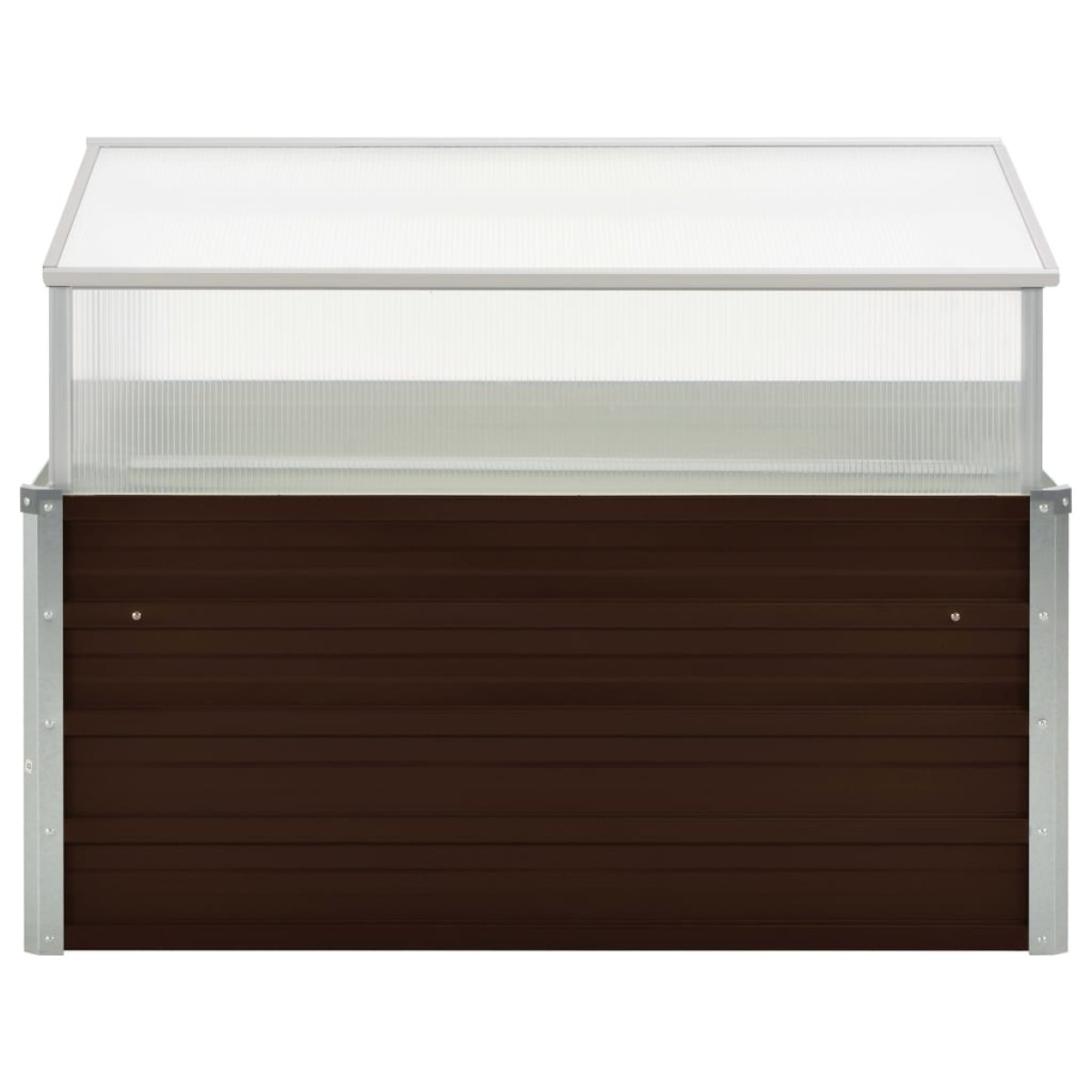 vidaXL Θερμοκήπιο Σπορείο Καφέ 100x100x85 εκ. από Γαλβανισμένο Χάλυβα