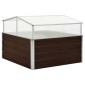 vidaXL Θερμοκήπιο Σπορείο Καφέ 100x100x85 εκ. από Γαλβανισμένο Χάλυβα