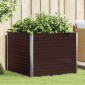 vidaXL Ζαρντινιέρα Ψηλή Καφέ 100 x 100 x 77 εκ. από Γαλβανισμένο Χάλυβα