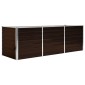 vidaXL Ζαρντινιέρα Υπερυψωμένη Καφέ 240x80x77 εκ. Γαλβανισμ. Χάλυβας