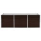 vidaXL Ζαρντινιέρα Υπερυψωμένη Καφέ 240x80x77 εκ. Γαλβανισμ. Χάλυβας