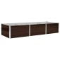 vidaXL Ζαρντινιέρα Υπερυψωμένη Καφέ 240x80x45 εκ. Γαλβανισμ. Χάλυβας