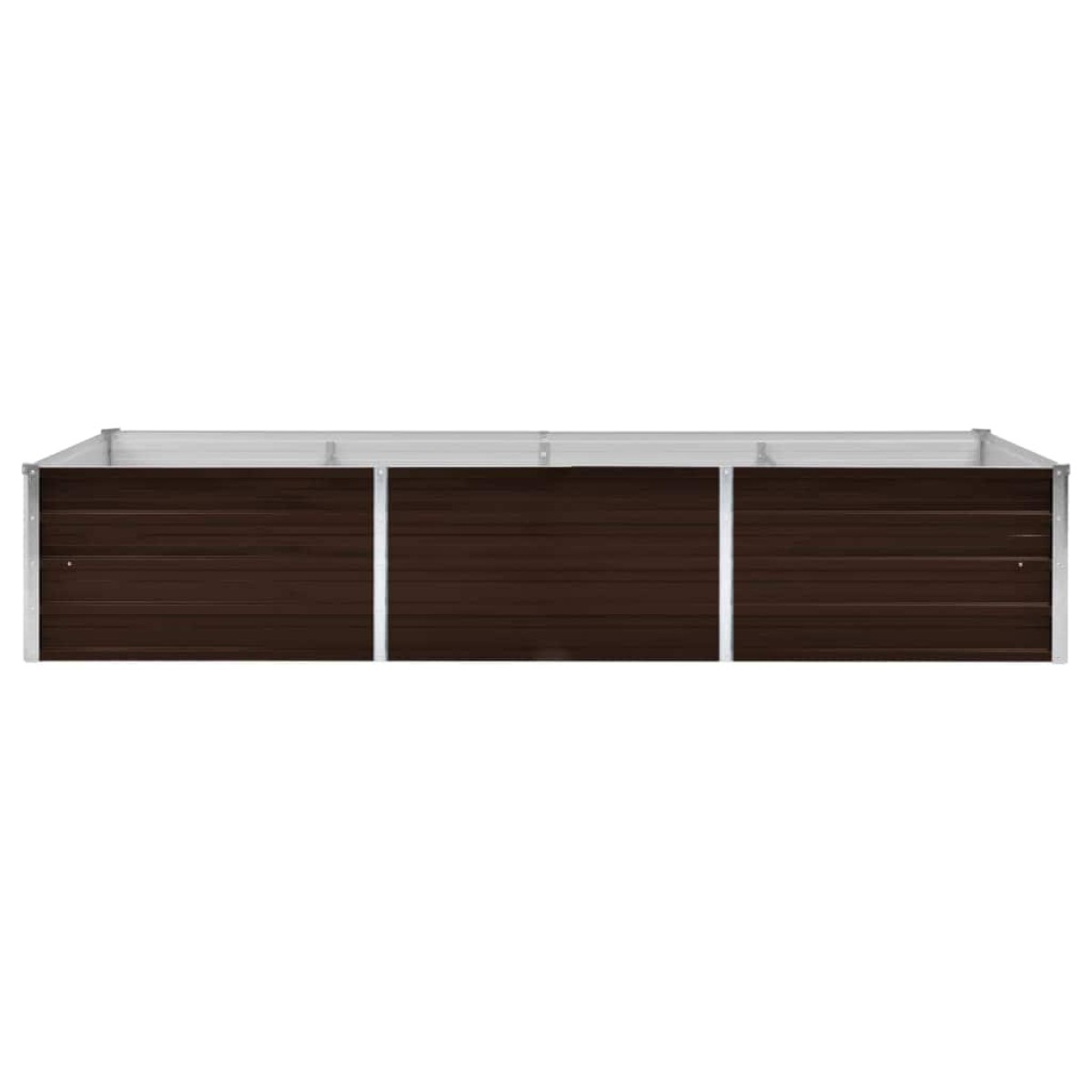 vidaXL Ζαρντινιέρα Υπερυψωμένη Καφέ 240x80x45 εκ. Γαλβανισμ. Χάλυβας