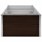 vidaXL Ζαρντινιέρα Υπερυψωμένη Καφέ 240x80x45 εκ. Γαλβανισμ. Χάλυβας