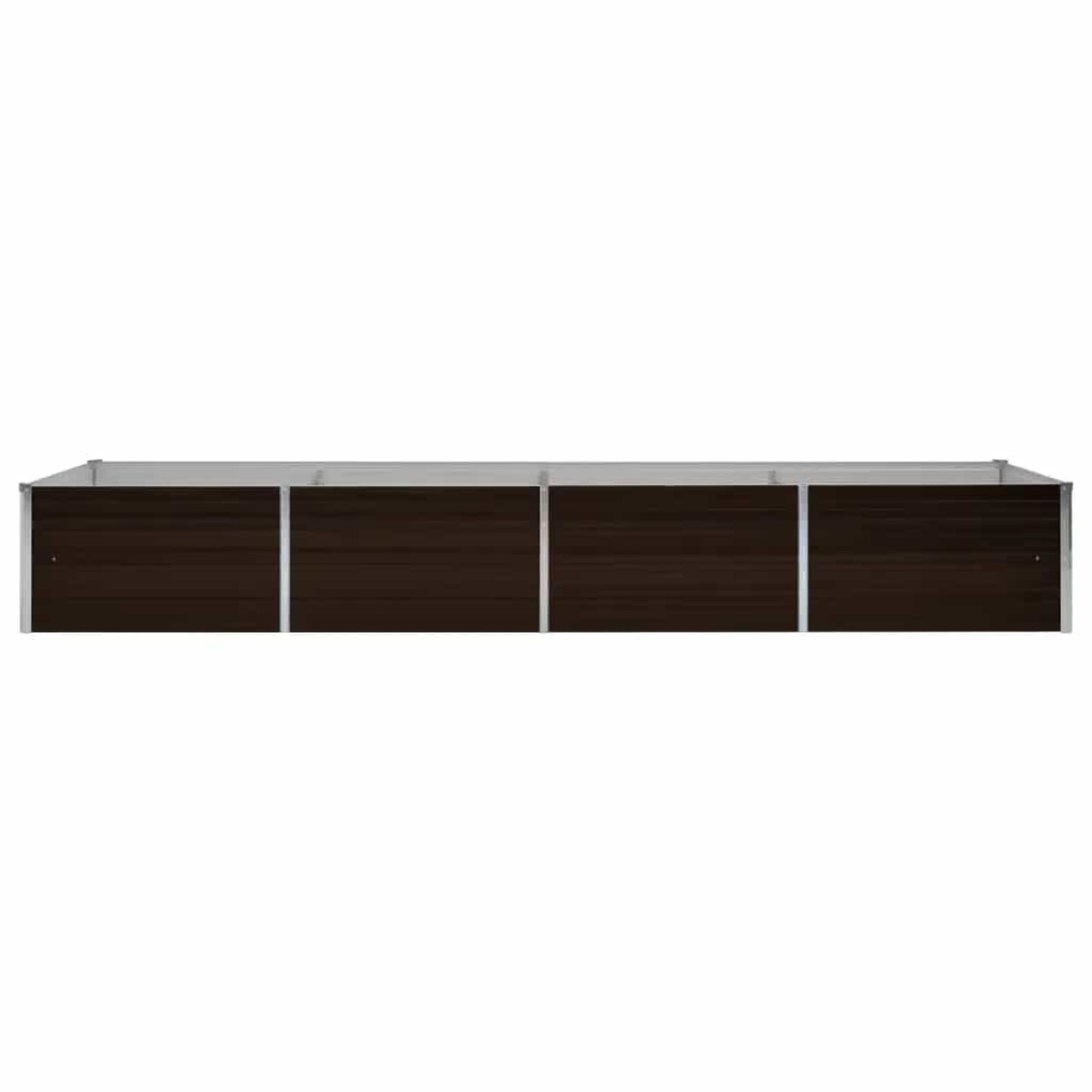 vidaXL Ζαρντινιέρα Υπερυψωμένη Καφέ 320x80x45 εκ. Γαλβανισμ. Χάλυβας