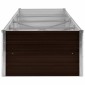 vidaXL Ζαρντινιέρα Υπερυψωμένη Καφέ 320x80x45 εκ. Γαλβανισμ. Χάλυβας