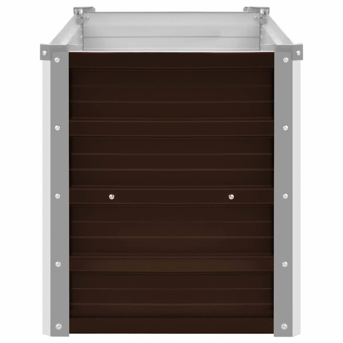vidaXL Ζαρντινιέρα Υπερυψωμένη Καφέ 160x40x45 εκ. Γαλβανισμ. Χάλυβας