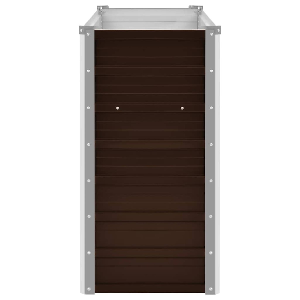vidaXL Ζαρντινιέρα Υπερυψωμένη Καφέ 100x40x77 εκ. Γαλβανισμ. Χάλυβας