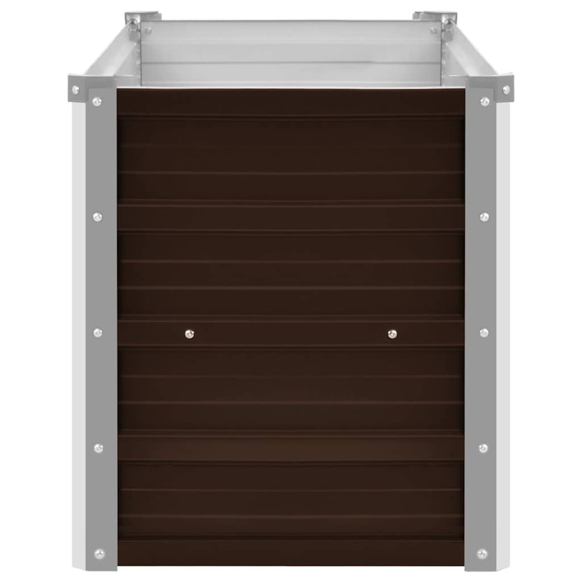 vidaXL Ζαρντινιέρα Υπερυψωμένη Καφέ 100x40x45 εκ. Γαλβανισμ. Χάλυβας