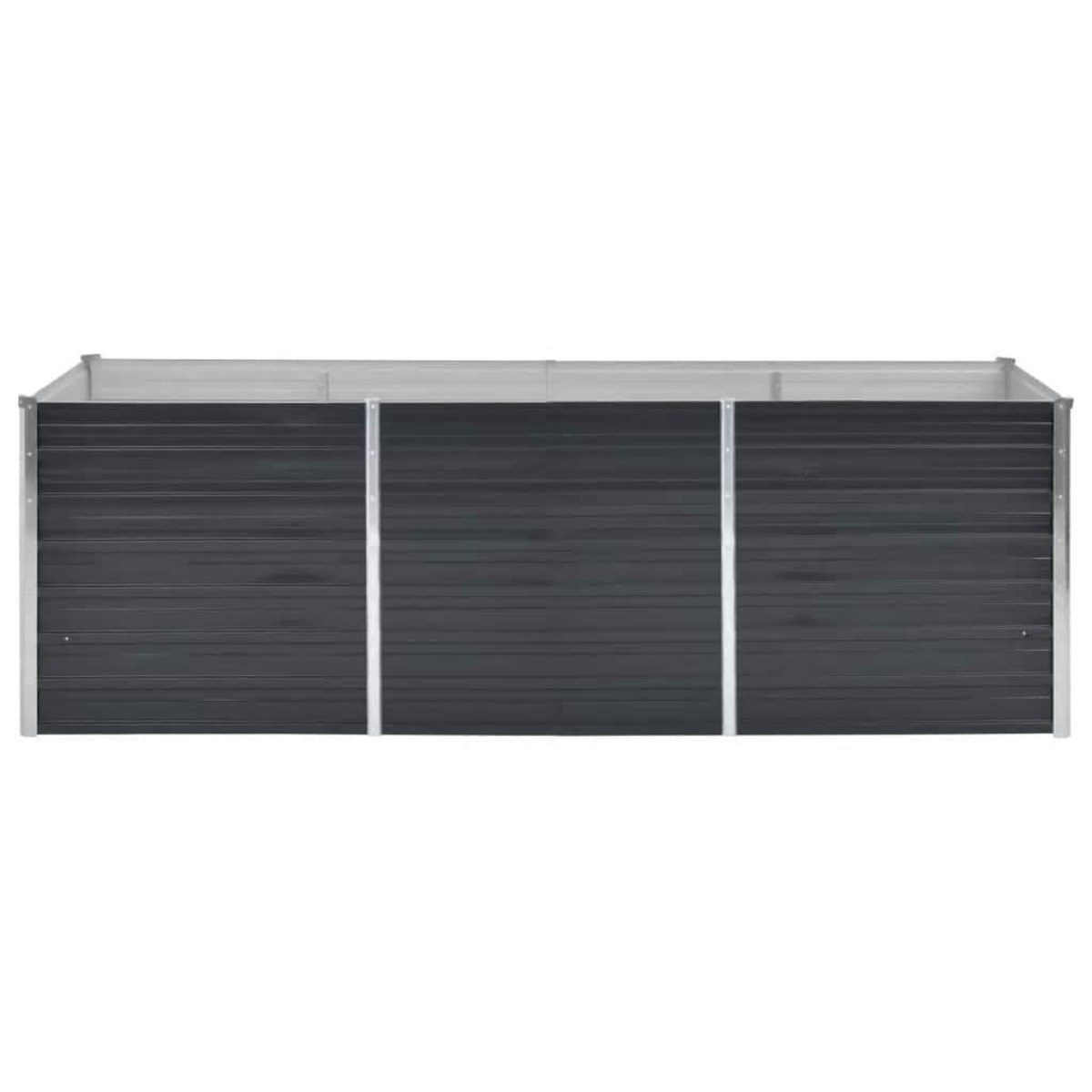 vidaXL Ζαρντινιέρα Υπερυψωμένη Ανθρακί 240x80x77 εκ. Γαλβαν. Χάλυβας