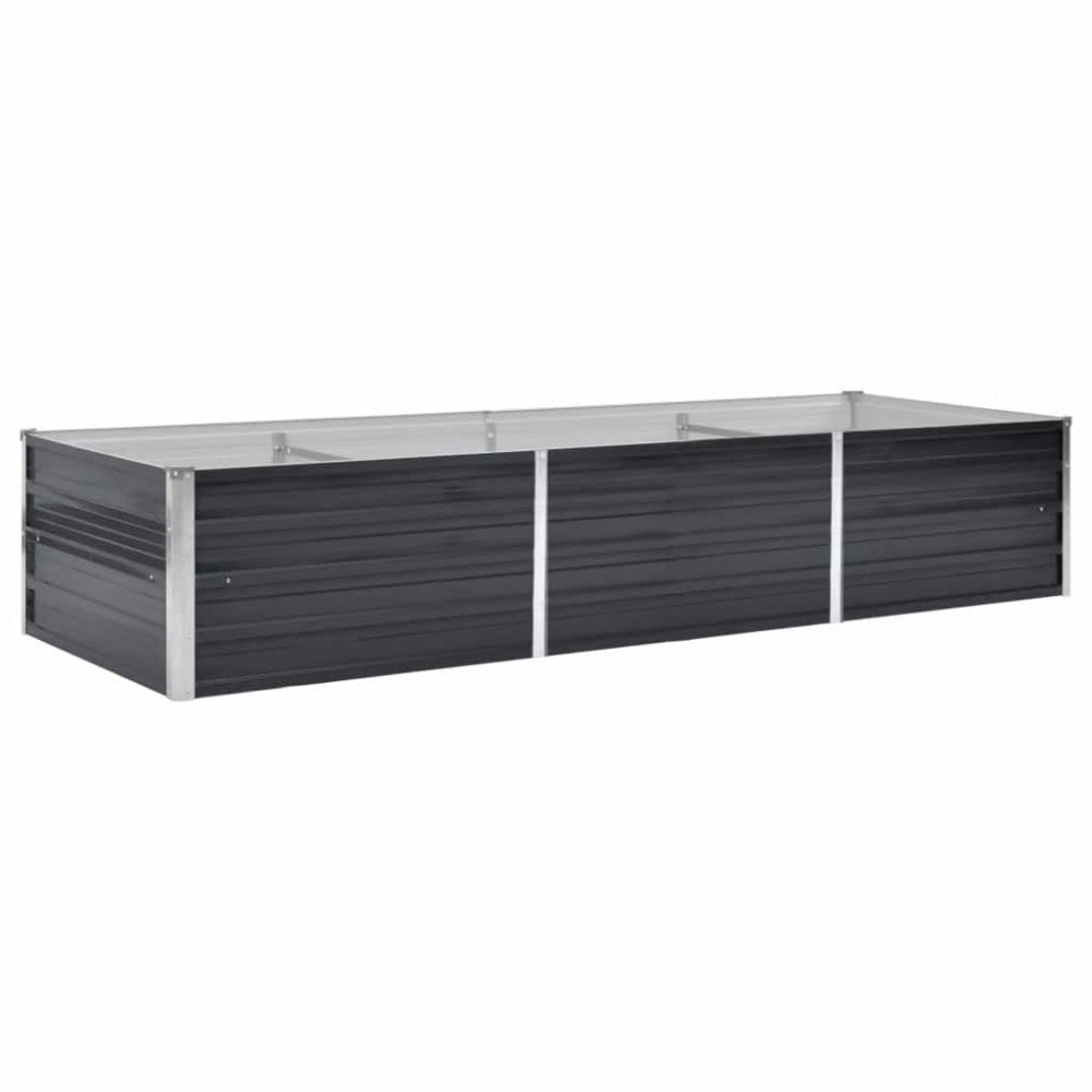 vidaXL Ζαρντινιέρα Υπερυψωμένη Ανθρακί 240x80x45 εκ. Γαλβαν. Χάλυβας