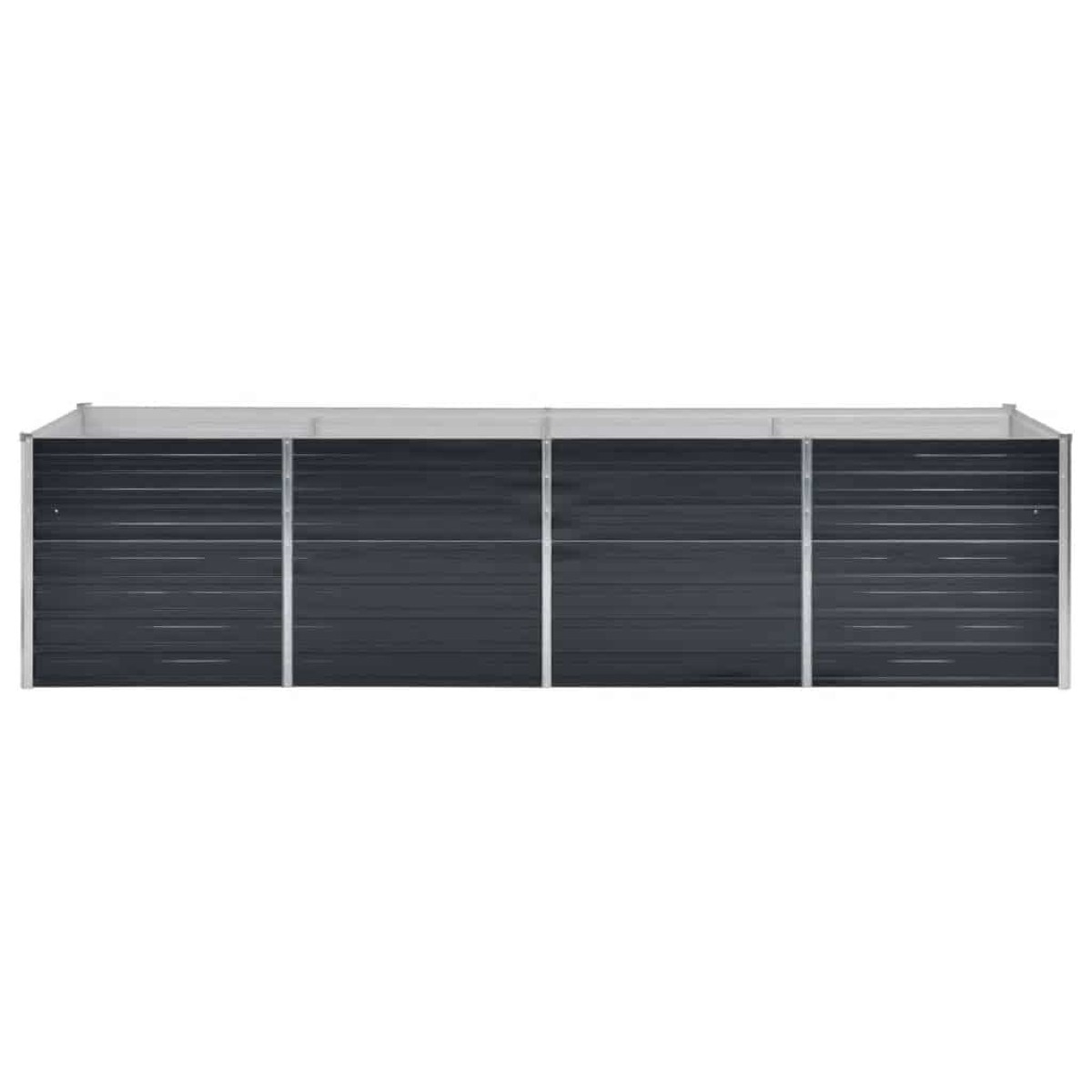 vidaXL Ζαρντινιέρα Υπερυψωμένη Ανθρακί 320x80x77 εκ. Γαλβαν. Χάλυβας