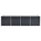 vidaXL Ζαρντινιέρα Υπερυψωμένη Ανθρακί 320x80x77 εκ. Γαλβαν. Χάλυβας