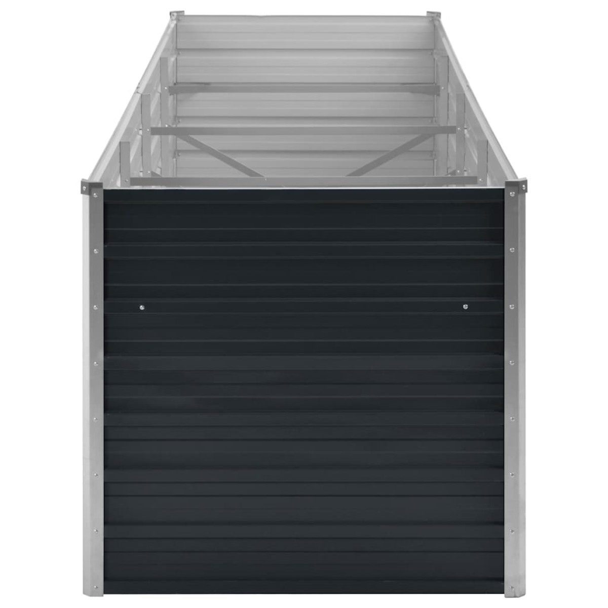 vidaXL Ζαρντινιέρα Υπερυψωμένη Ανθρακί 320x80x77 εκ. Γαλβαν. Χάλυβας