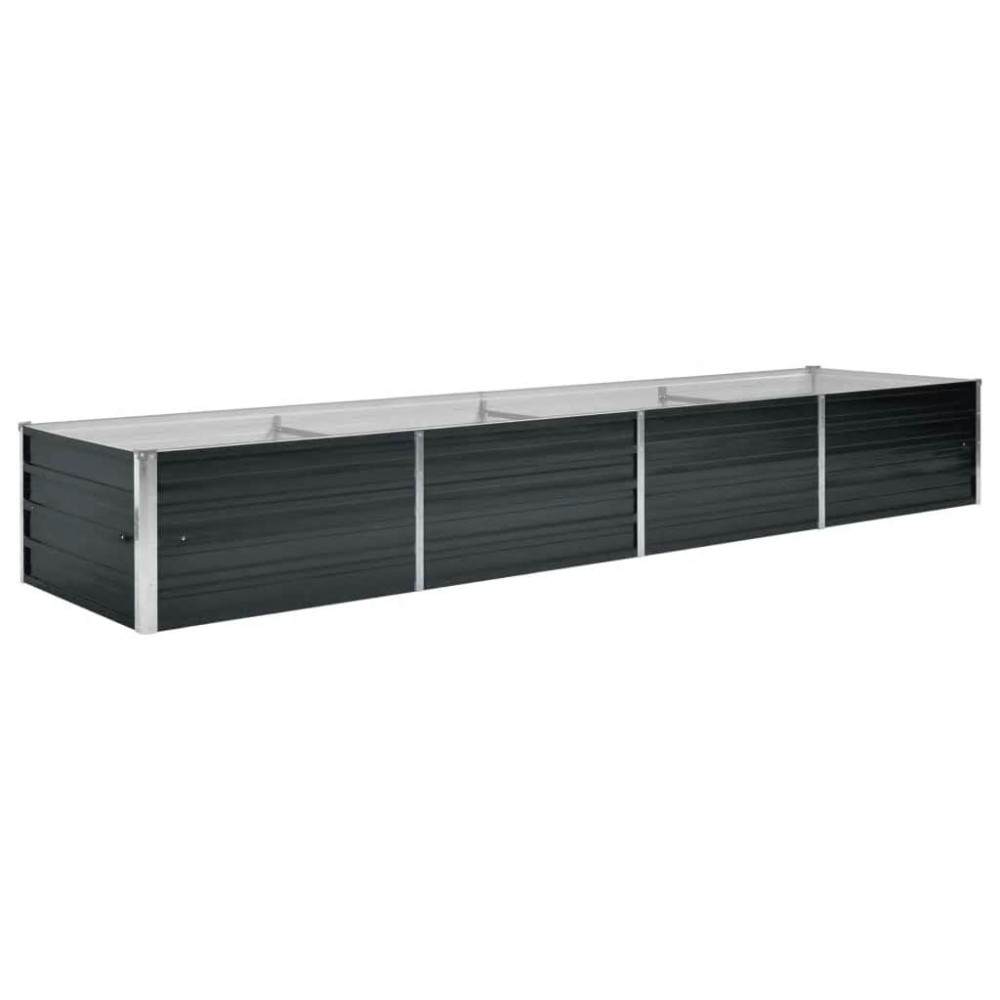 vidaXL Ζαρντινιέρα Υπερυψωμένη Ανθρακί 320x80x45 εκ. Γαλβαν. Χάλυβας