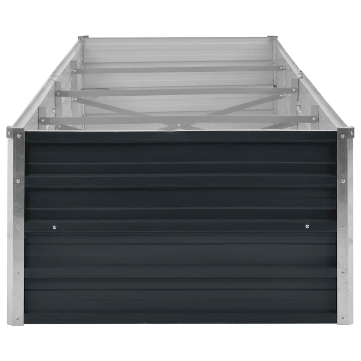 vidaXL Ζαρντινιέρα Υπερυψωμένη Ανθρακί 320x80x45 εκ. Γαλβαν. Χάλυβας