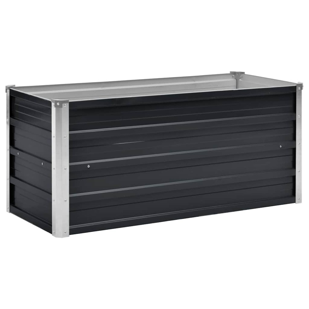 vidaXL Ζαρντινιέρα Υπερυψωμένη Ανθρακί 100x40x45 εκ. Γαλβαν. Χάλυβας
