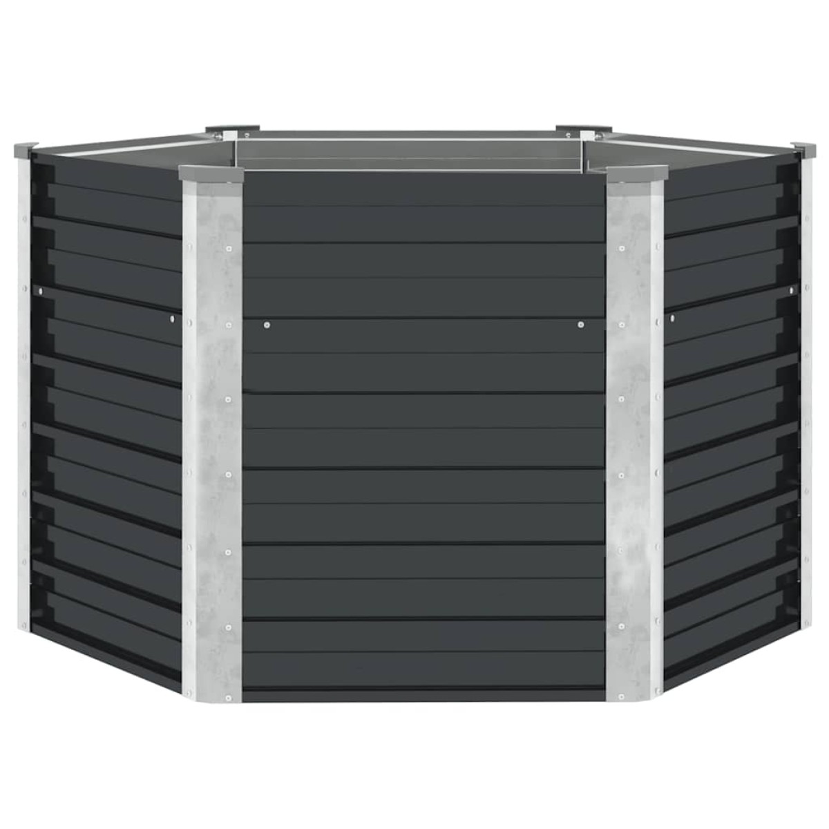 vidaXL Ζαρντινιέρα Υπερυψωμένη Ανθρακί 129x129x77 εκ. Γαλβαν. Χάλυβας