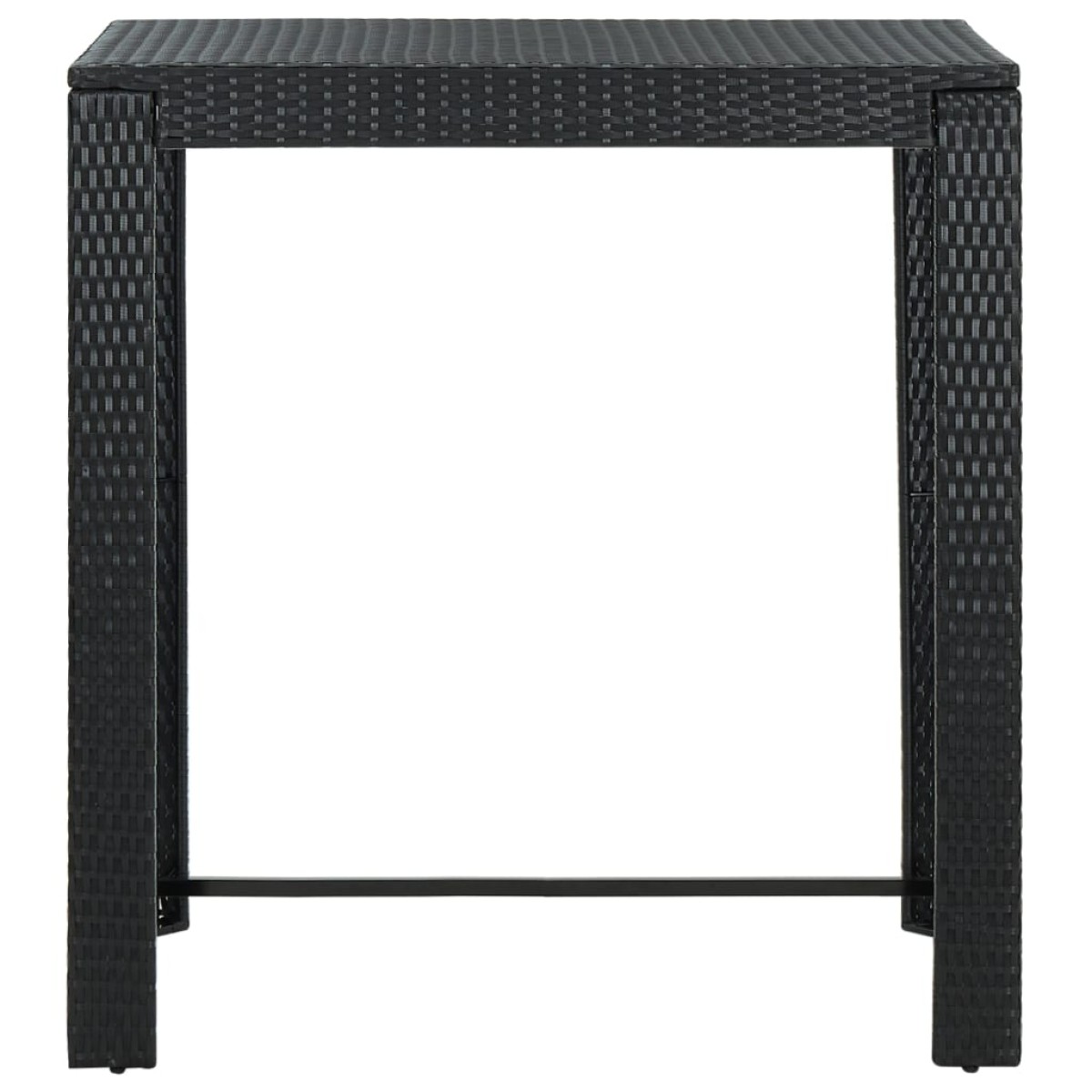 vidaXL Τραπέζι Μπαρ Κήπου Μαύρο 100x60,5x110,5 εκ. από Συνθετικό Ρατάν