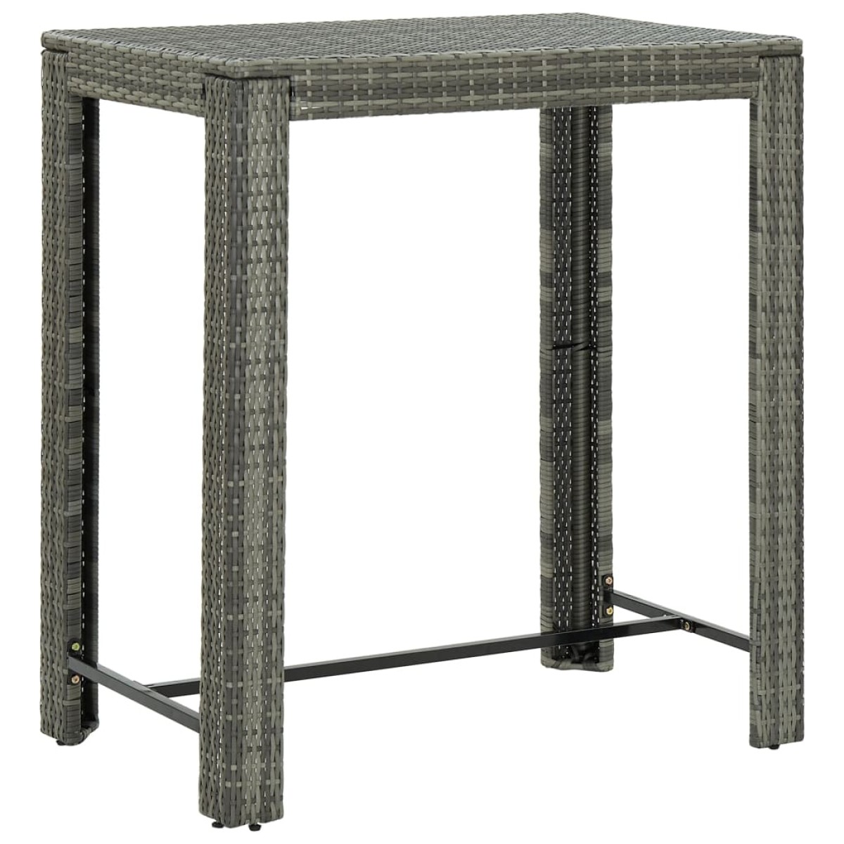 vidaXL Τραπέζι Μπαρ Κήπου Γκρι 100x60,5x110,5 εκ. από Συνθετικό Ρατάν