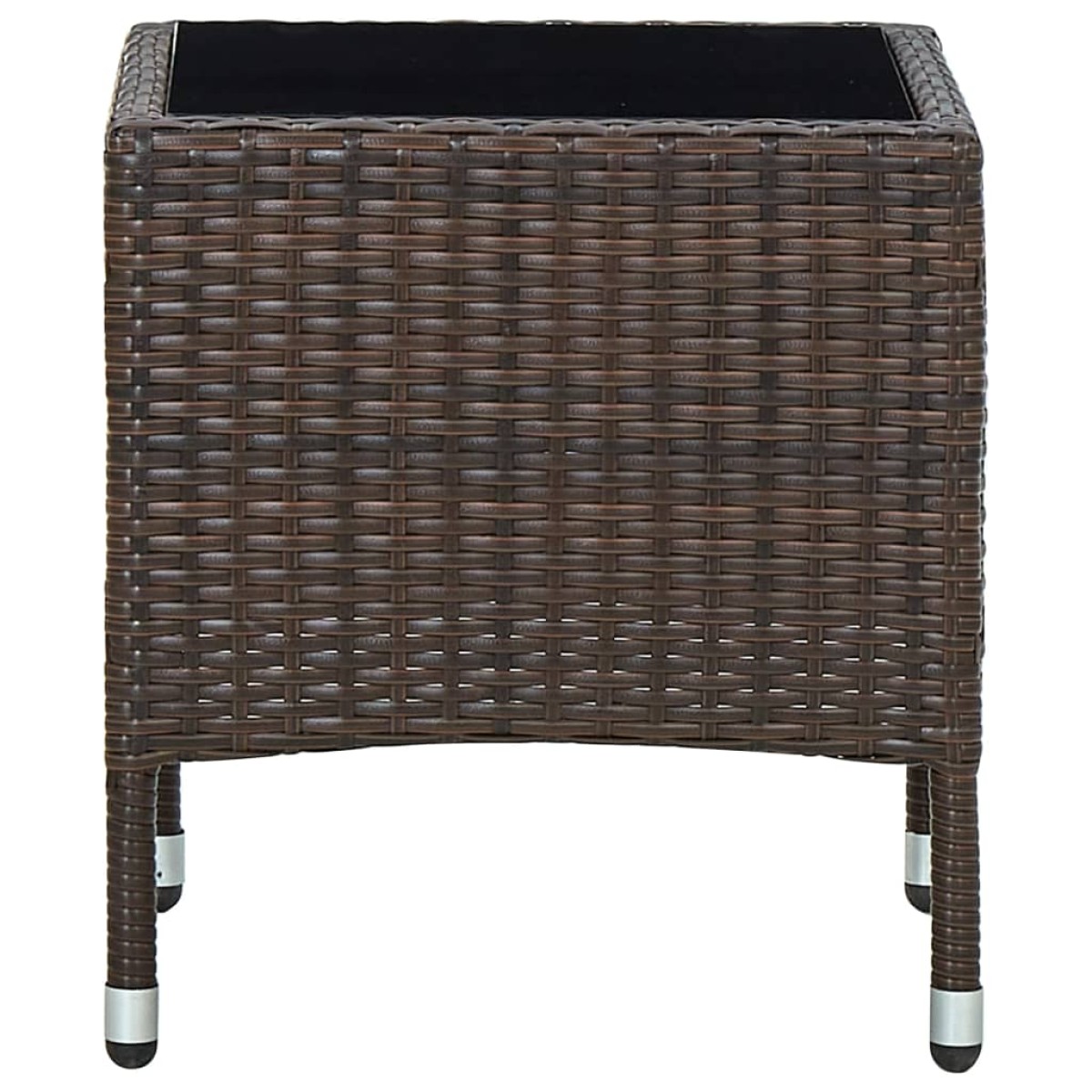 vidaXL Τραπέζι Κήπου Καφέ 40 x 40 x 45 εκ. από Συνθετικό Ρατάν