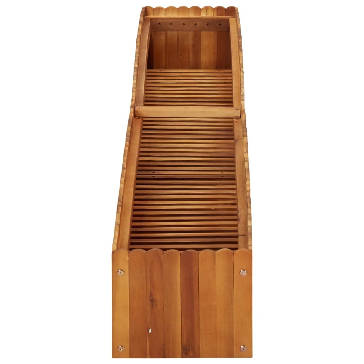 vidaXL Ζαρντινιέρα Υπερυψωμένη 200 x 30 x 25 εκ. Μασίφ Ξύλο Ακακίας