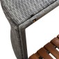 vidaXL Πλαίσιο Σπα/Υδρομασάζ Τετράγωνο Γκρι 268x268x55 εκ Συνθ. Ρατάν