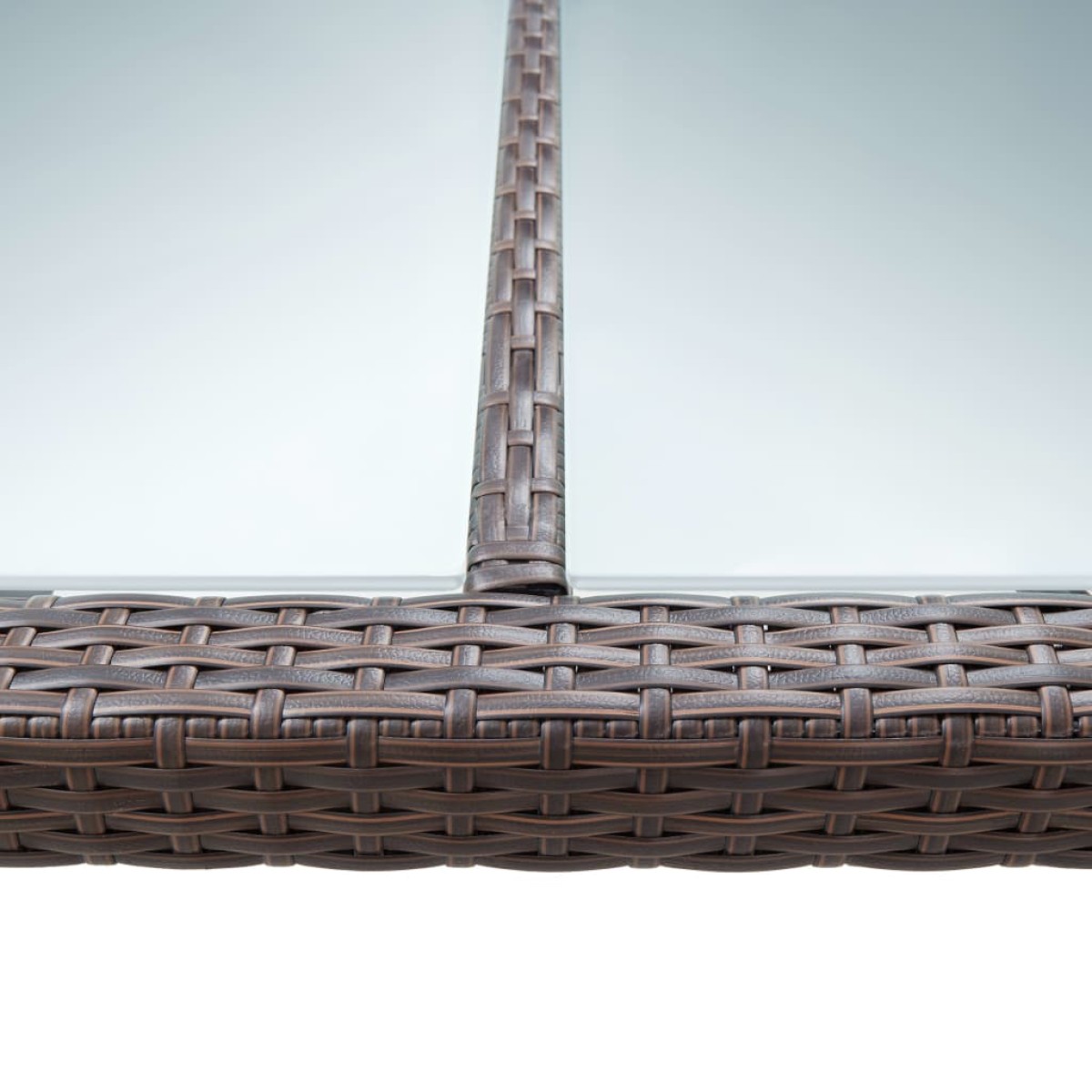 vidaXL Τραπεζαρία Εξωτερικού Χώρου Καφέ 200x150x74 εκ. Συνθετ. Ρατάν