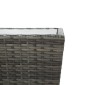 vidaXL Τραπέζι Βοηθητικό Γκρι 41,5x41,5x43 εκ. Συνθ.Ρατάν/Ψημένο Γυαλί