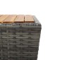 vidaXL Τραπέζι Βοηθητικό Γκρι 41,5x41,5x43 εκ Συνθ.Ρατάν/Ξύλο Ακακίας