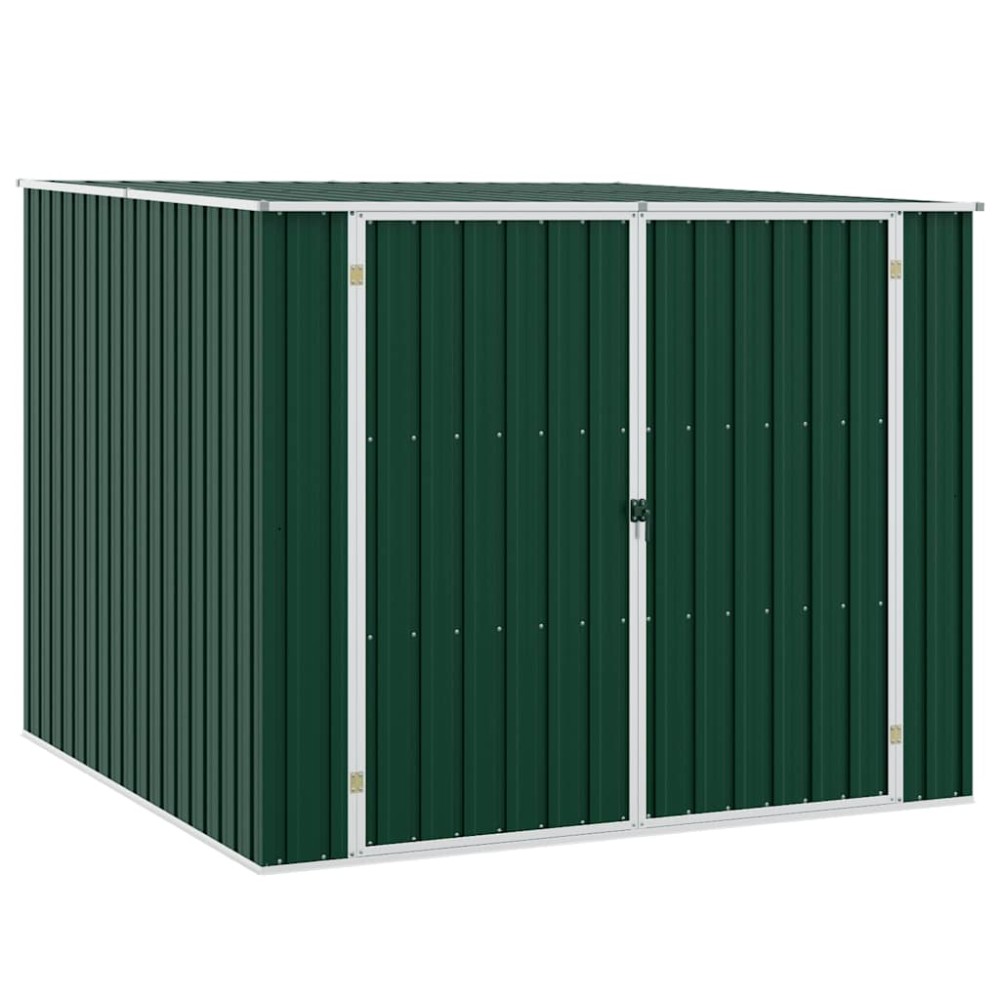 vidaXL Αποθήκη Κήπου Πράσινη 195x198x159 εκ. από Γαλβανισμένο Ατσάλι