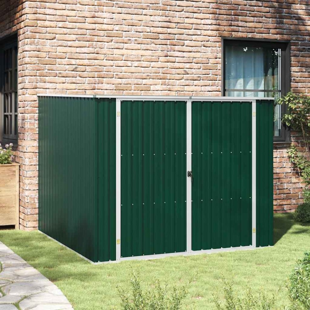 vidaXL Αποθήκη Κήπου Πράσινη 195x198x159 εκ. από Γαλβανισμένο Ατσάλι