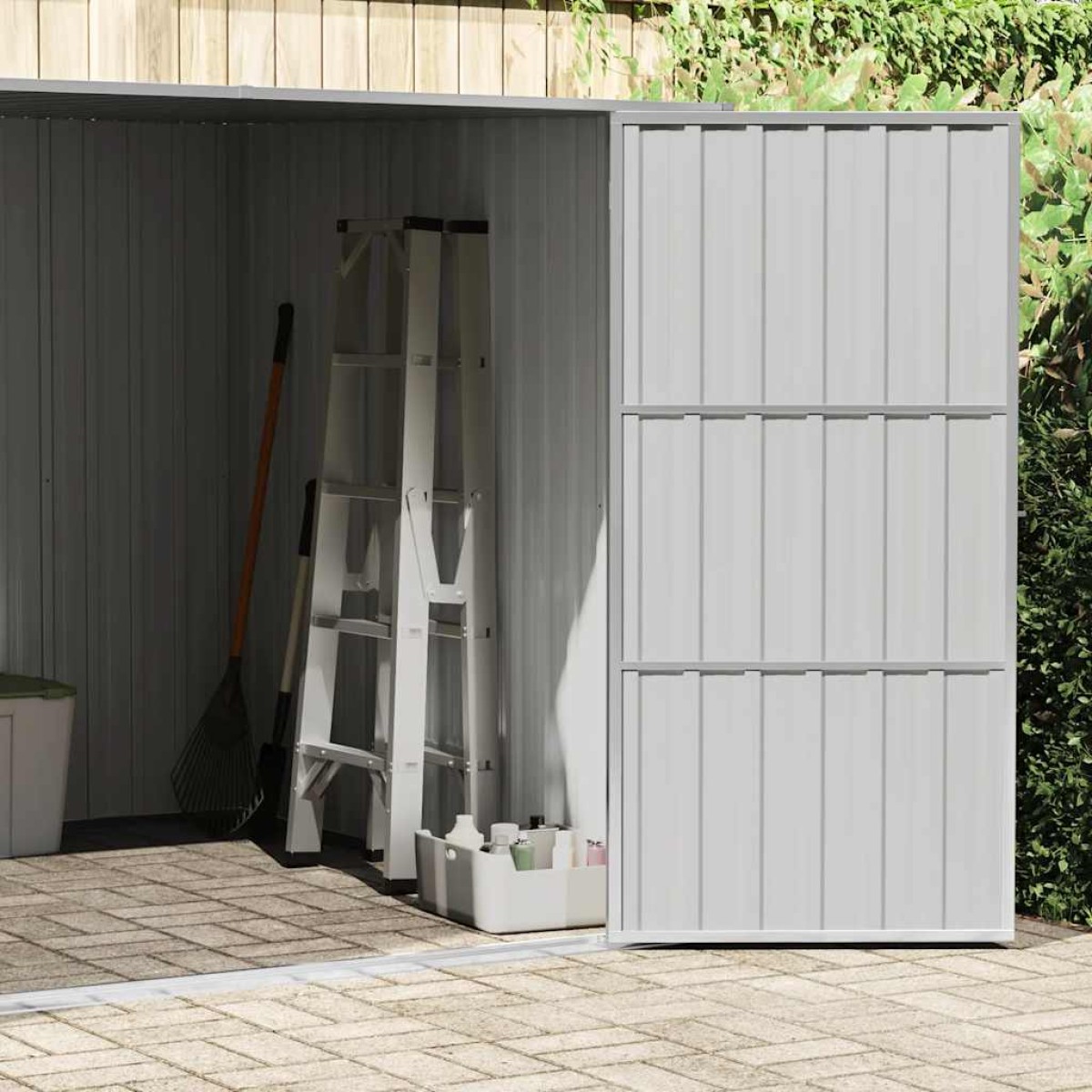 vidaXL Αποθήκη Κήπου Πράσινη 195x198x159 εκ. από Γαλβανισμένο Ατσάλι