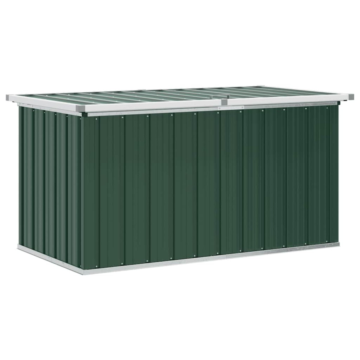 vidaXL Μπαούλο Αποθήκευσης Κήπου Πράσινο 129 x 67 x 65 εκ.
