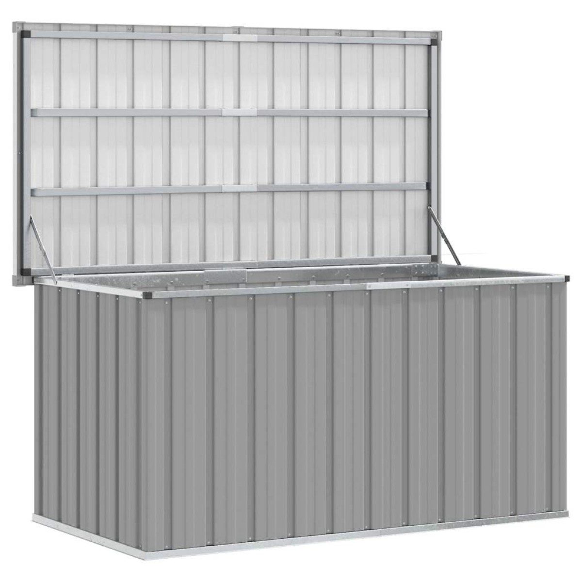 vidaXL Μπαούλο Αποθήκευσης Κήπου Γκρι 129 x 67 x 65 εκ.