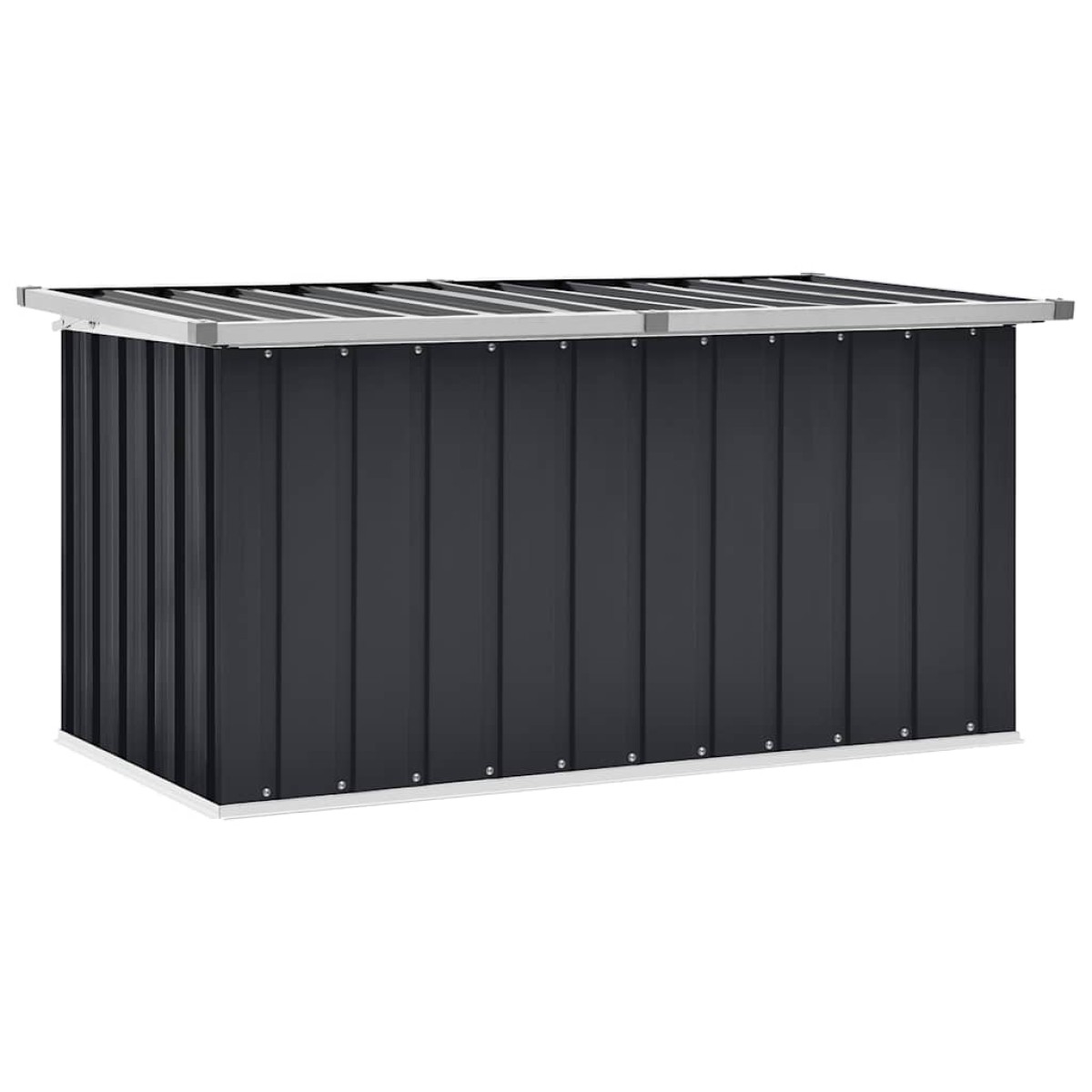 vidaXL Μπαούλο Αποθήκευσης Κήπου Ανθρακί 129 x 67 x 65 εκ.