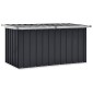 vidaXL Μπαούλο Αποθήκευσης Κήπου Ανθρακί 129 x 67 x 65 εκ.